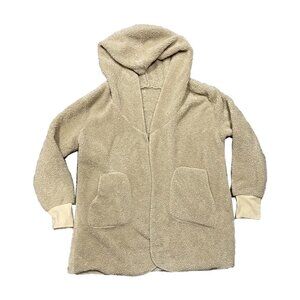 3/$10 Teddy Fleece Hooded Cardigan Cottagecore Cozy Comfort Oversized Small